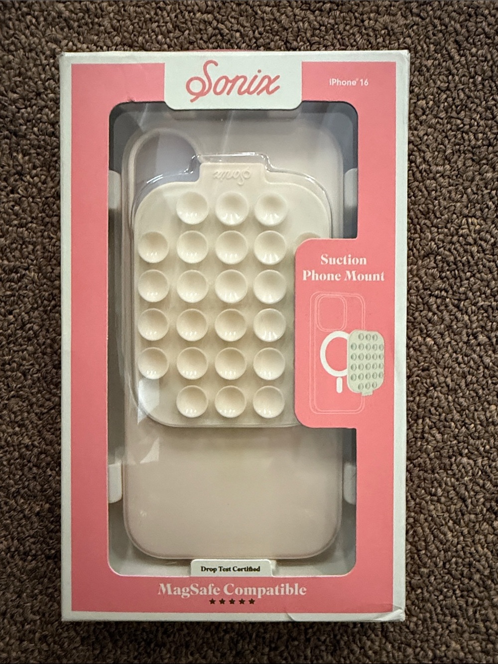 Sonix Cream Suction Phone Mount Case for iPhone 16 - Cream